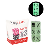 DADOS PENITENCIA LUMINOSOS x 3