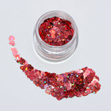 GLITTER CORAZONES ROSADOS