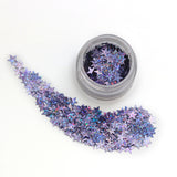 GLITTER ESTRELLAS HOLOGRÁFICAS LILA