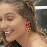 ARETES VALENTINE ROJO