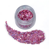 GLITTER ESTRELLAS MINI ROSADO