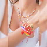 SET COLLAR Y PULSERAS CORAZÓN ROJO