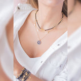 SET COLLAR Y PULSERA NEGRO LUNA