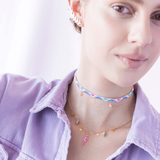 CADENA CHOKER PASTEL CORAZÓN
