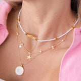 SET COLLAR Y PULSERAS BLANCO LUNA