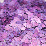 GLITTER CORAZONES MORADO