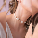 CADENA BEIGE CHOKER CONCHAS