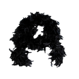 BUFANDA DE PLUMAS NEGRA