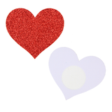 RED GLITTER HEART-SHAPED NIPPLE