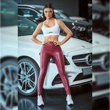 LEGGINS EFECTO CUERO CIERRE