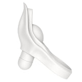POWER CLIT SILICONE COCKRING WHITE