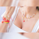 SET COLLAR Y PULSERAS CORAZÓN ROJO