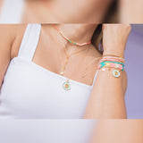 SET COLLAR Y PULSERA PINK TURQUESA