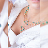 SET COLLAR Y PULSERA VERDE CORAZÓN