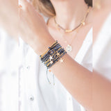 SET COLLAR Y PULSERA NEGRO LUNA