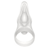 POWER CLIT SILICONE COCKRING WHITE