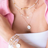 SET COLLAR Y PULSERAS BLANCO LUNA