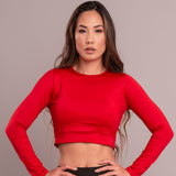 CROP TOP MANGA LARGA