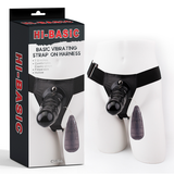 BASIC VIBRATING STRAP-ON HARNESS BLACK