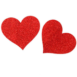 RED GLITTER HEART-SHAPED NIPPLE