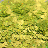 GLITTER CORAZONES VERDE LIMÓN