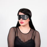 TAPA OJOS DE CUERO Y PELUCHE