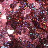 GLITTER CORAZONES ROSADOS