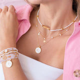 SET COLLAR Y PULSERAS BLANCO LUNA