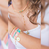 SET COLLAR Y PULSERA PINK TURQUESA